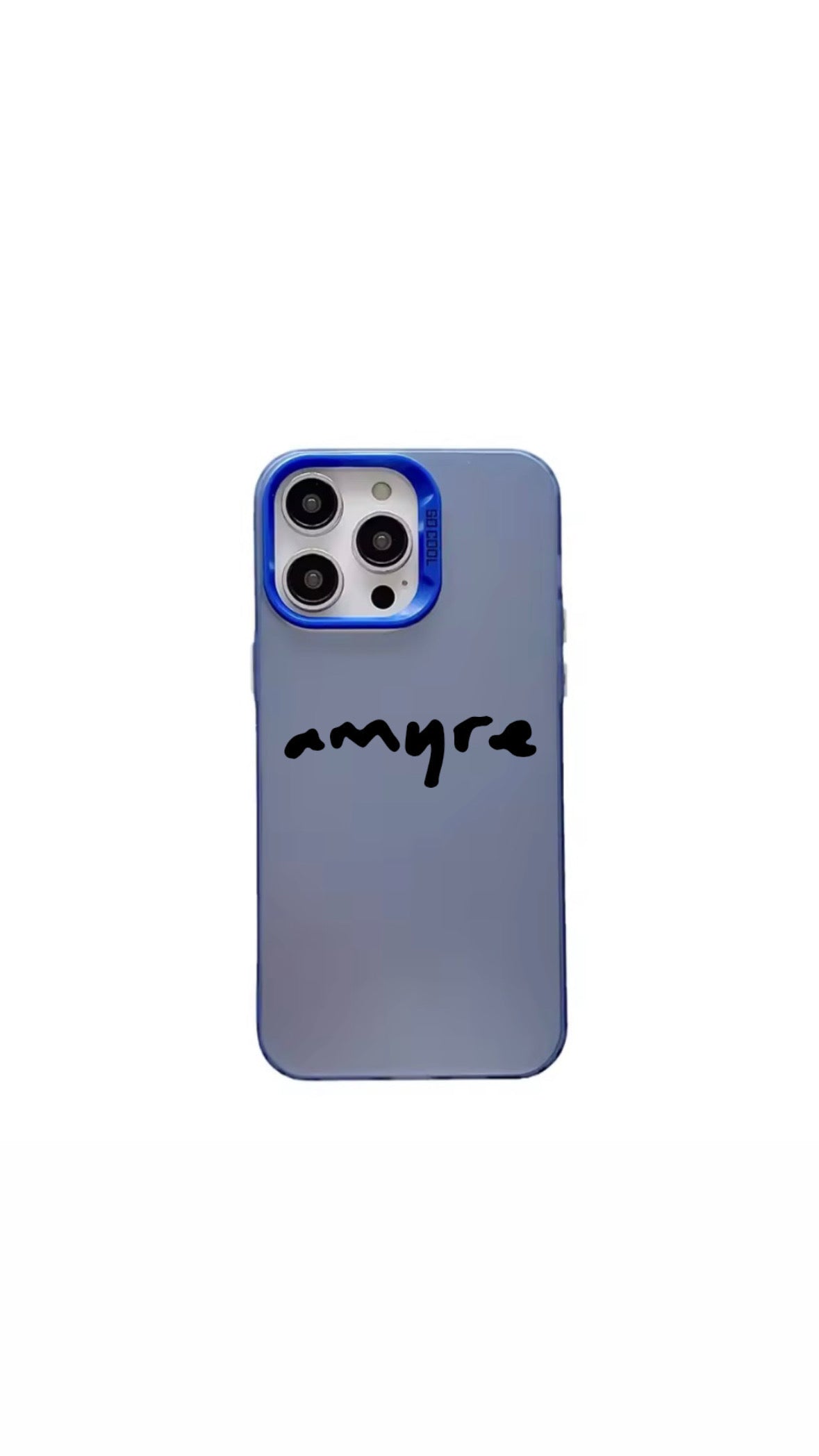 Coque iPhone Minimaliste Blanche – Logo Amyre