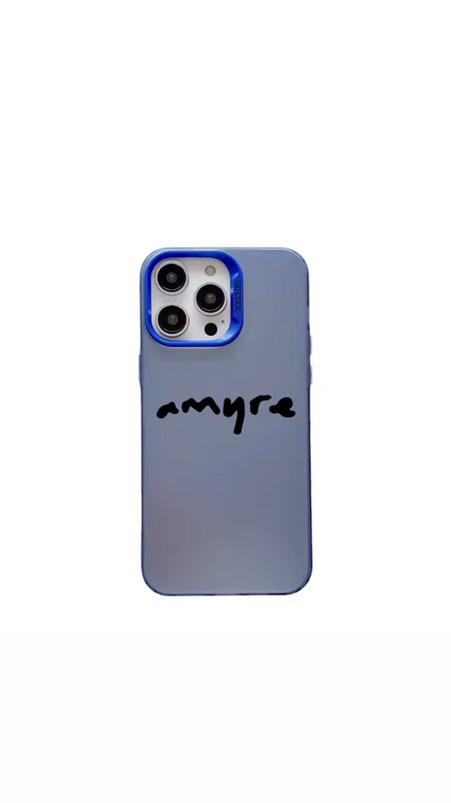 Coque iPhone Minimaliste Blanche – Logo Amyre