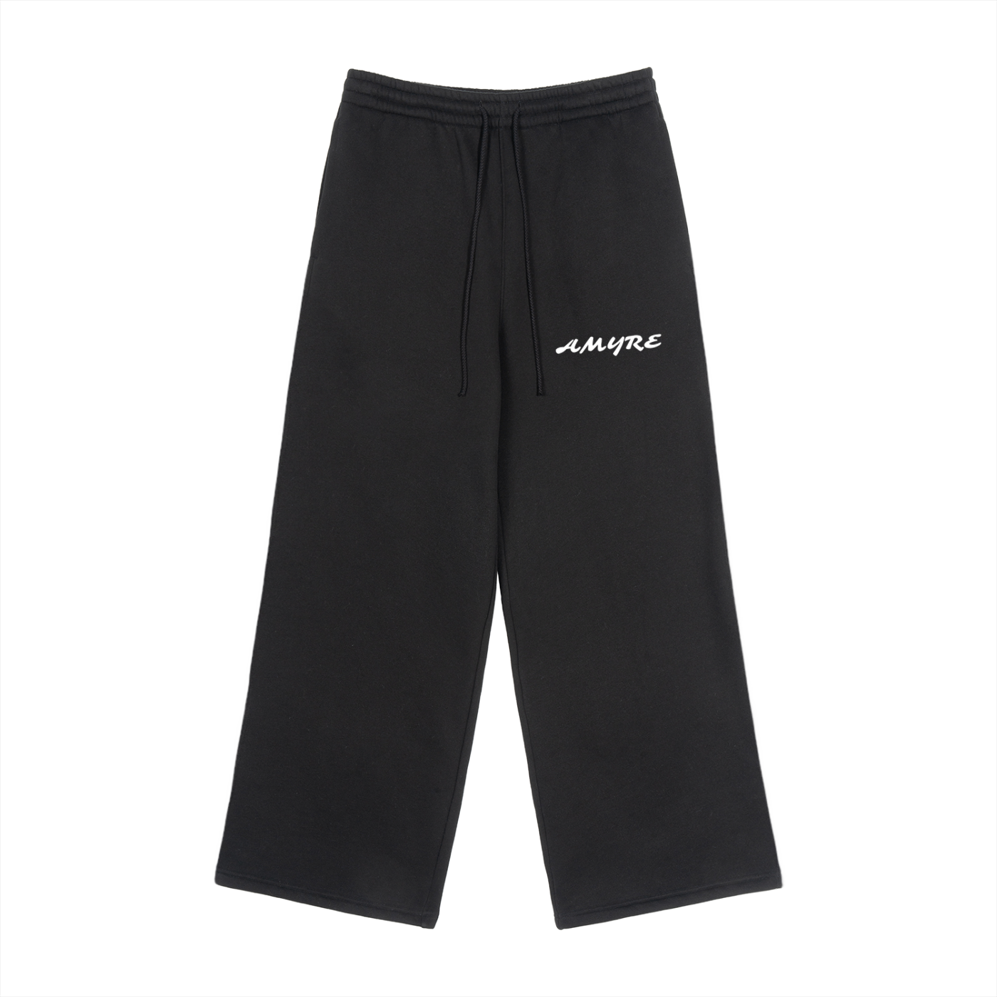 Fleece Drawstring Straight-Leg Sweatpants