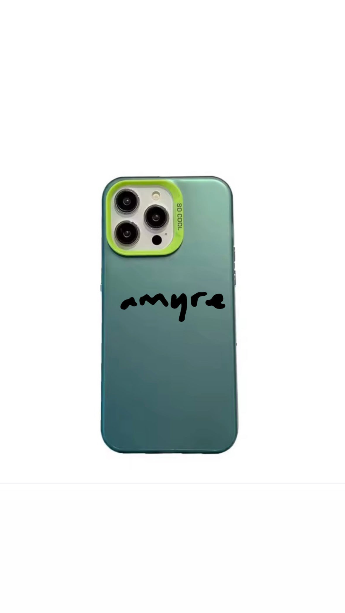 Coque iPhone Minimaliste Blanche – Logo Amyre