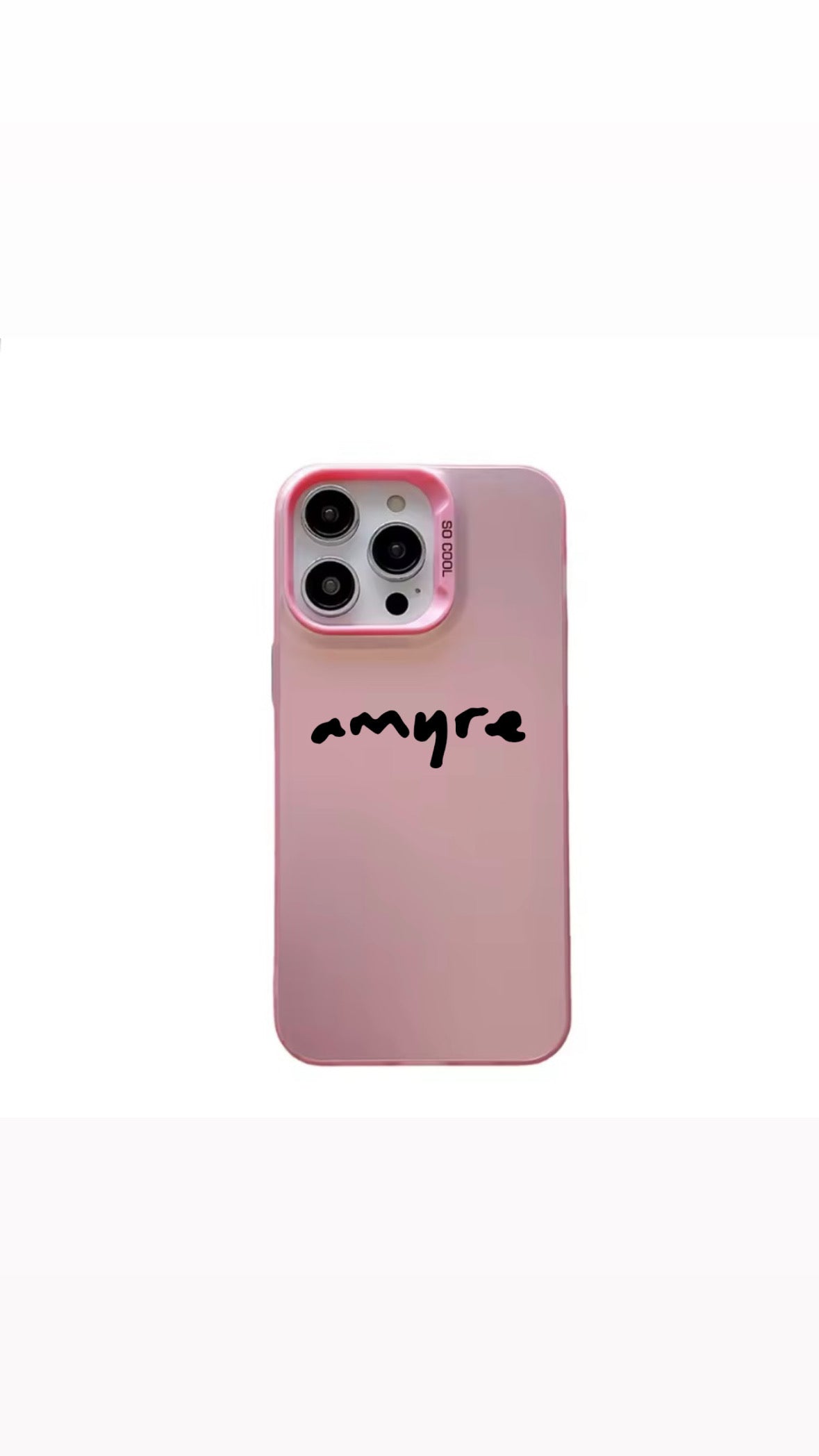 Coque iPhone Minimaliste Blanche – Logo Amyre